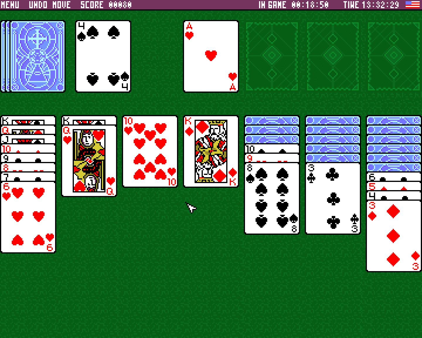 Klondike Solitaire game for ZX-Evolution (TS-Config) - header of article
